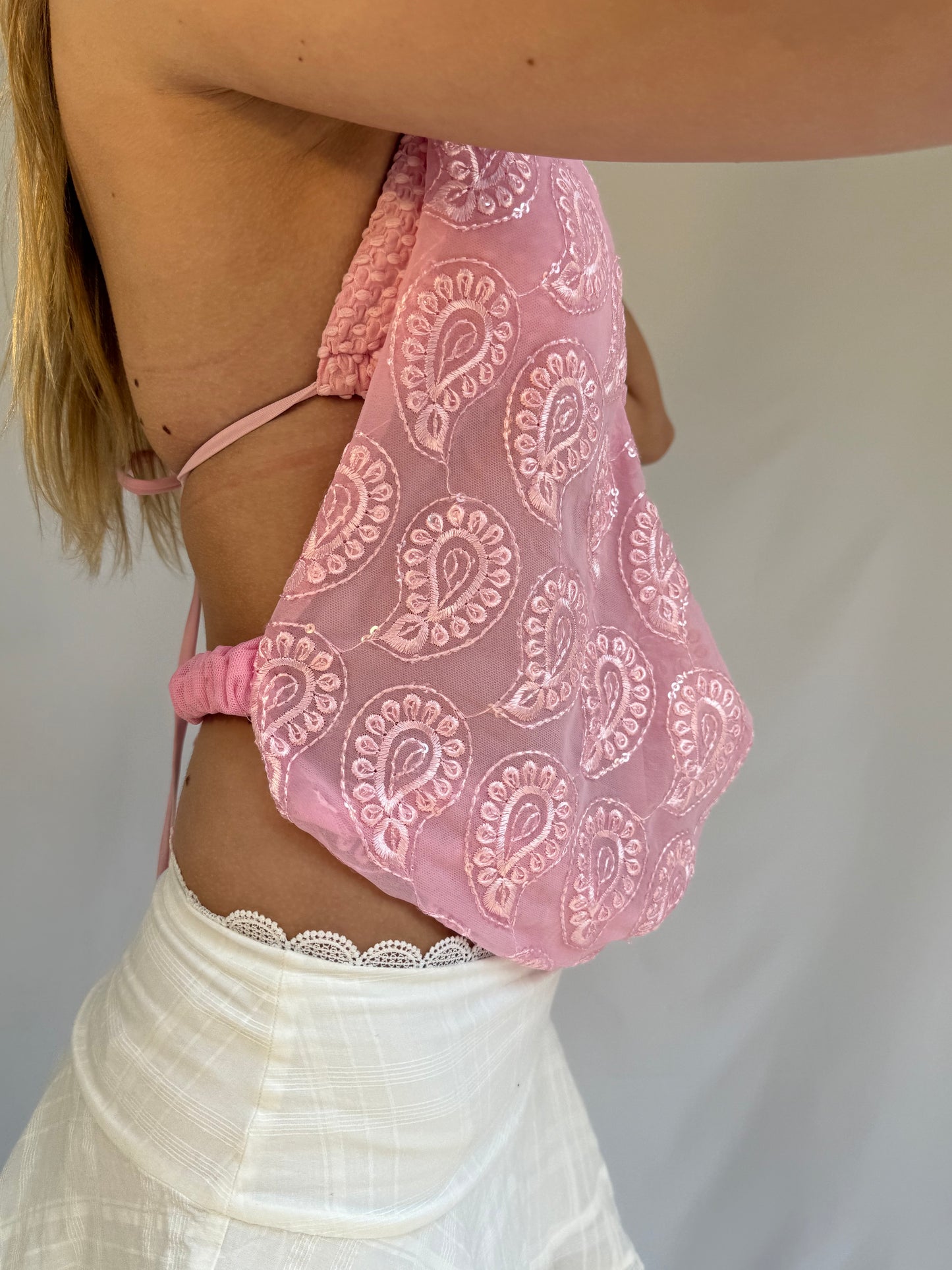 Florence Top in Paisley Pink