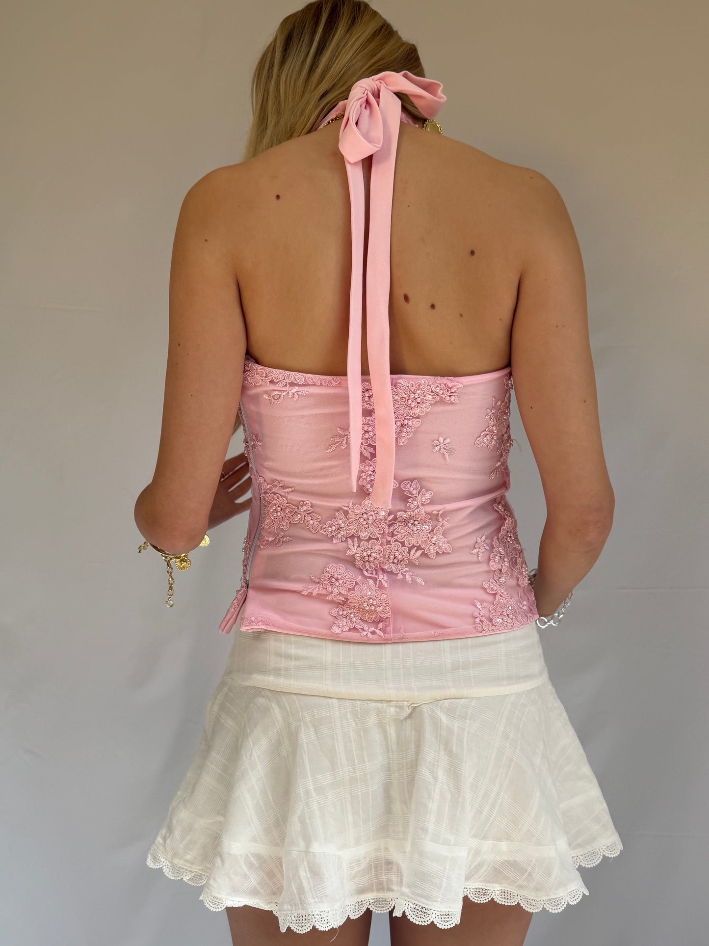 Cordelia Top in Beaded Pink
