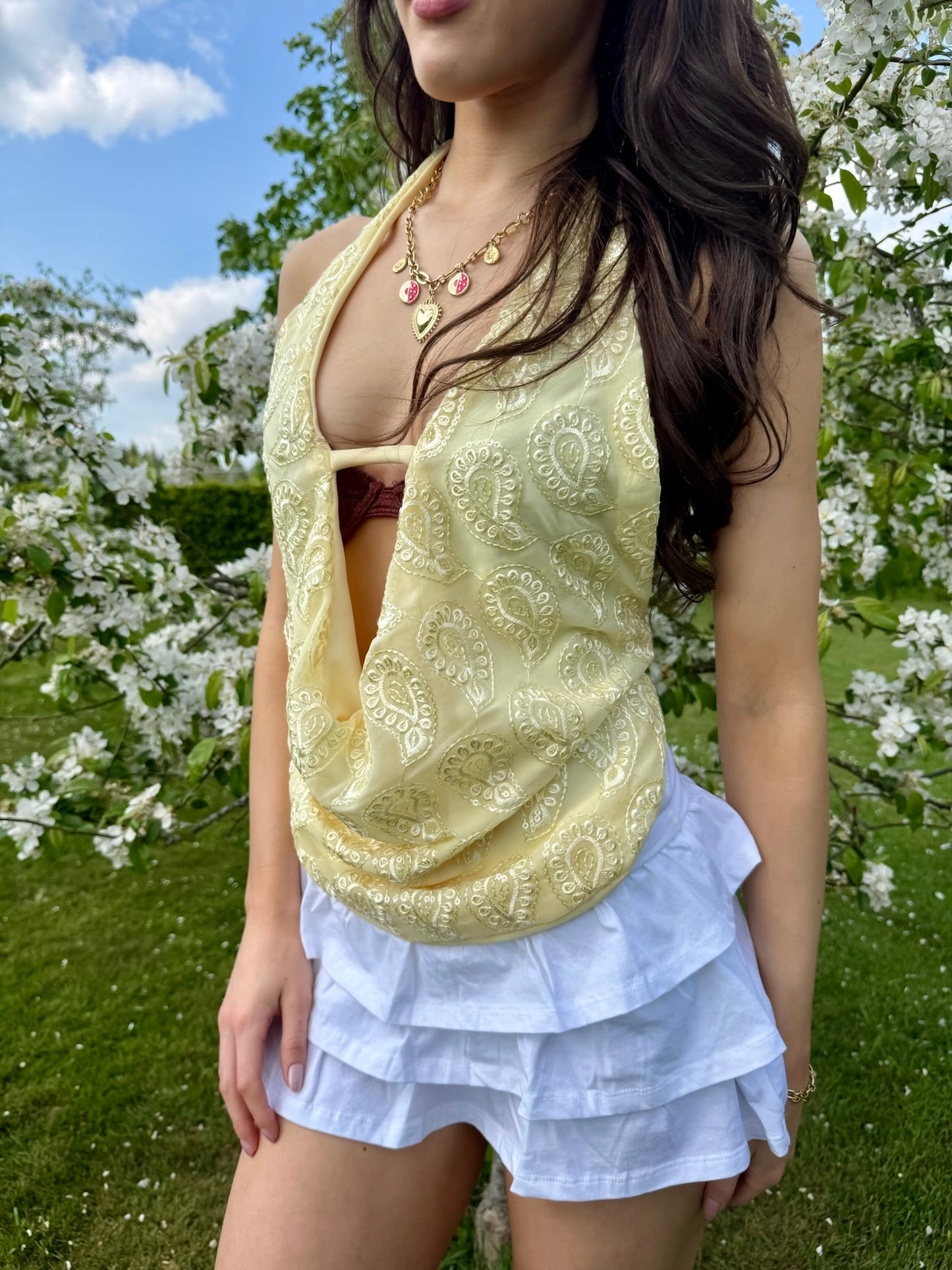 Florence Top in Paisley Yellow