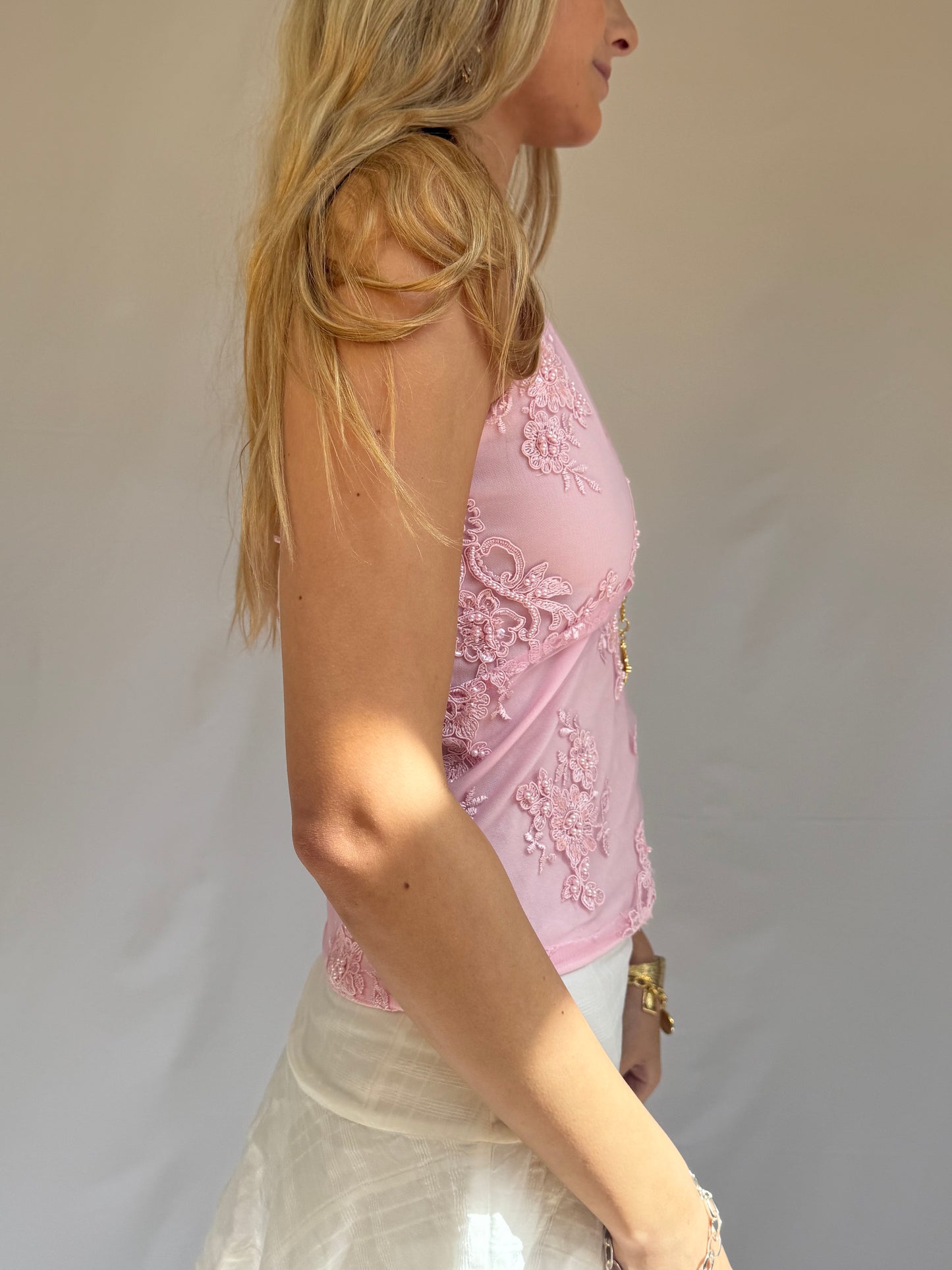 Cordelia Top in Beaded Pink