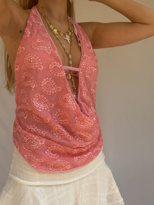 Limited Edition - Florence Top in Paisley Coral