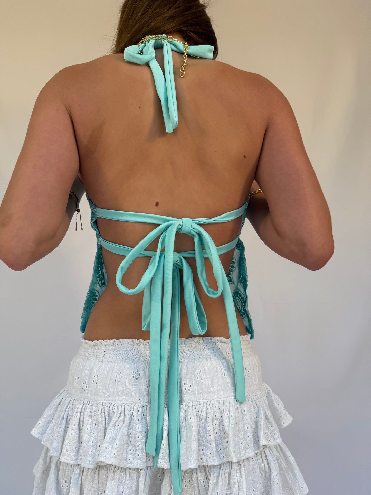 Arella Top in Paisley Turquoise